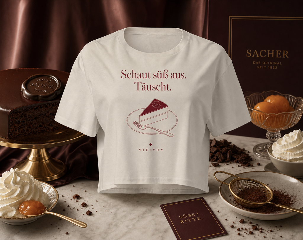 Crop Top „Schaut süß aus. Täuscht.“