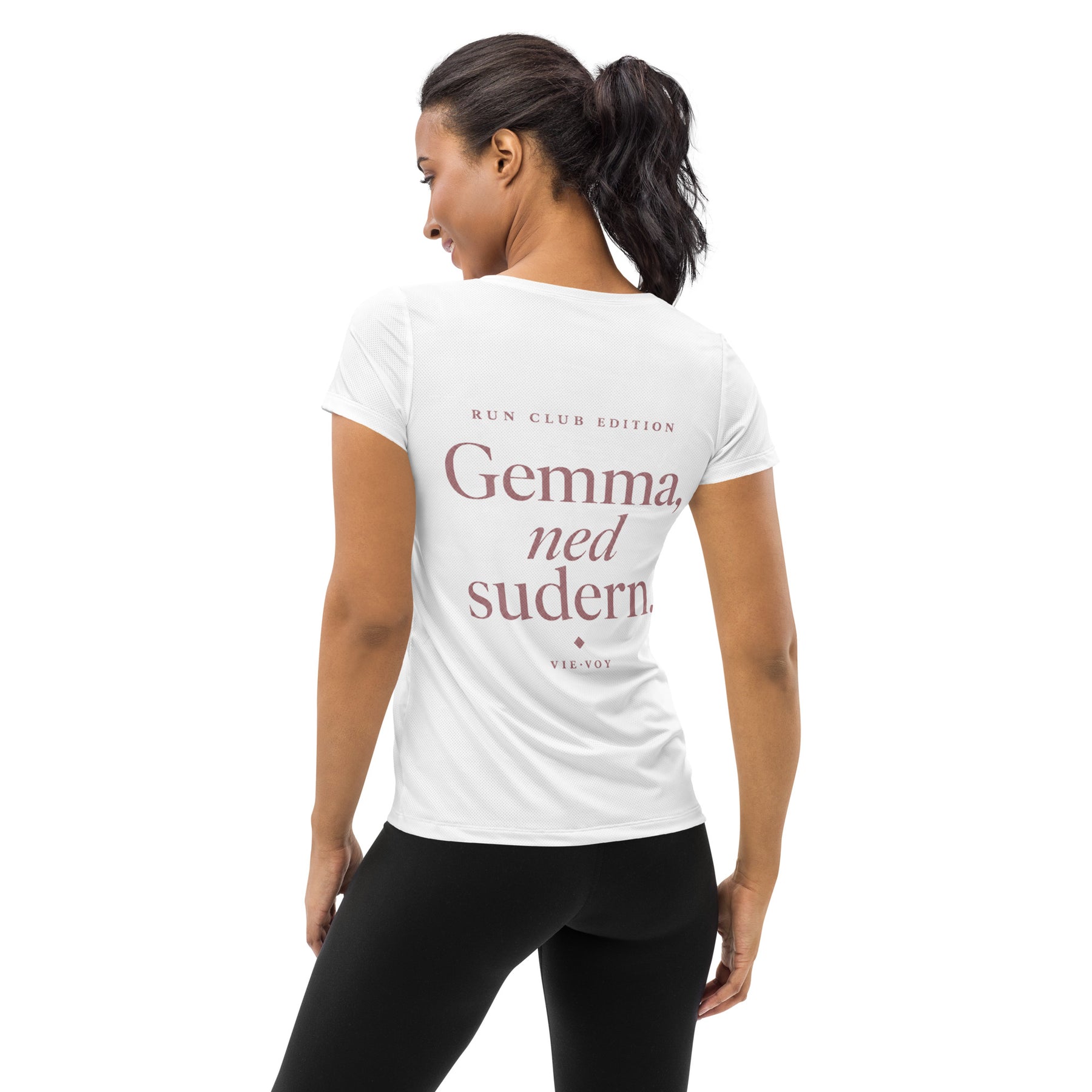 T-Shirt „Gemma, ned sudern.“ Run Club Edition – Farbe White, Rückansicht