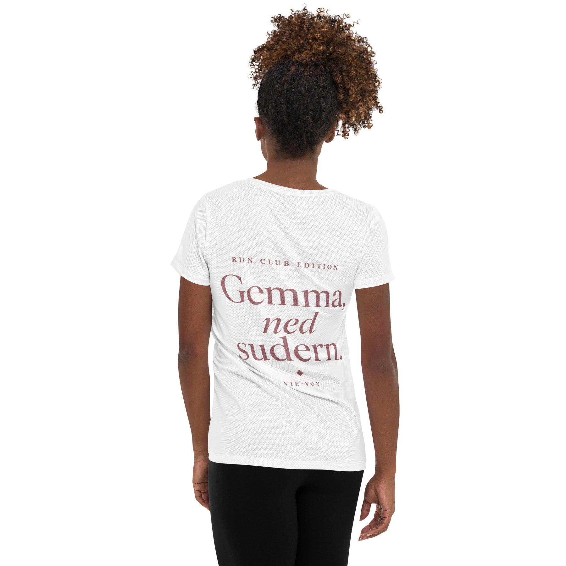 T-Shirt „Gemma, ned sudern.“ Run Club Edition – Detailansicht Rücken