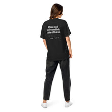 T-Shirt „I bin ned unfreundlich, i bin effizient.“ – Farbe Schwarz, Rückansicht