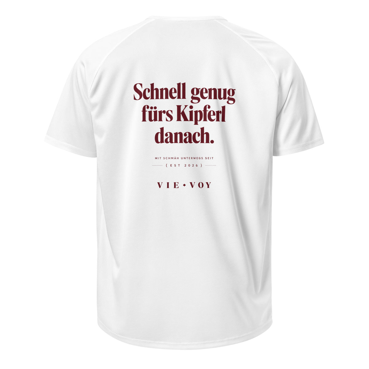 T-Shirt „Schnell genug fürs Kipferl danach.“ – Run Club Edition