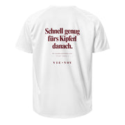 T-Shirt „Schnell genug fürs Kipferl danach.“ – Run Club Edition
